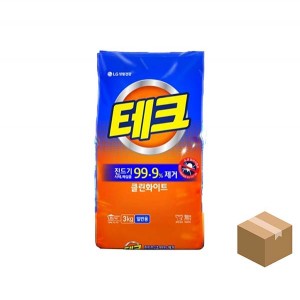 LG테크 클린화이트 일반용(절약형) 가루세제 3kg*4개입