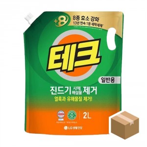 테크 진드기제거 일반 리필 2Lx6입 액체세탁세제