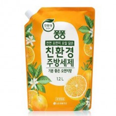 퐁퐁 친환경 주방세제 오렌지 1.2L 리필