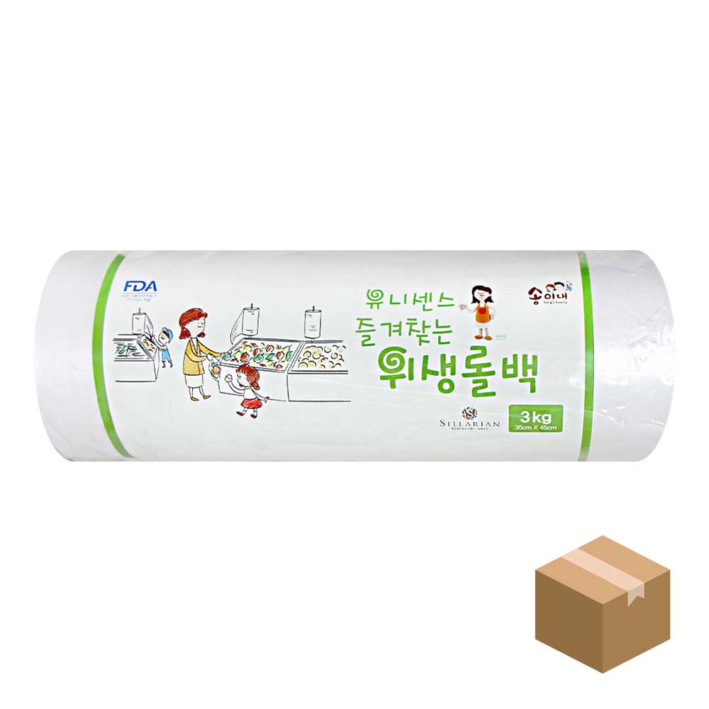 유니센스 위생롤백 35cm X 45cm 3kg 6입 BOX