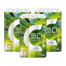 (무료배송)코디 에코스마트 화장지 22m 30롤 x3입