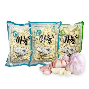 고향들 생생 국내산 100% 깐마늘 소/대/왕 1kg 통마늘 소량 포장